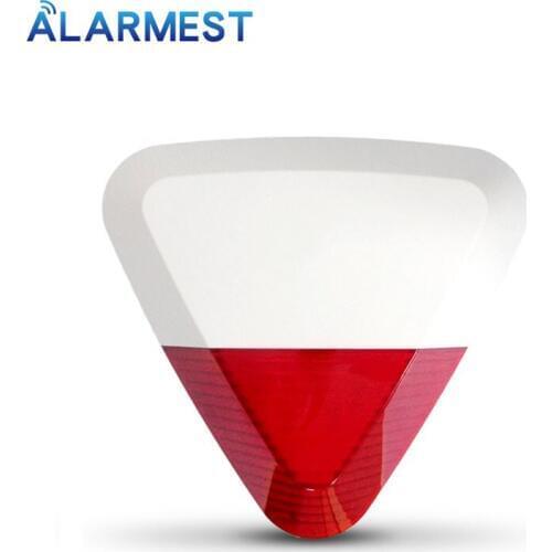 ALARMEST Wireless Outdoor Strobe Siren 433mhz for Secuirty Alarm System H6/Chuango