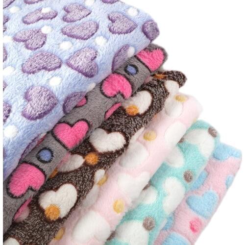 David accessories 50*165cm Heart Blanket Soft Flannel Fabric Fleece Soft Warm Baby Plush Bedsheet Cloth Sofa Cover Fabric,c8243