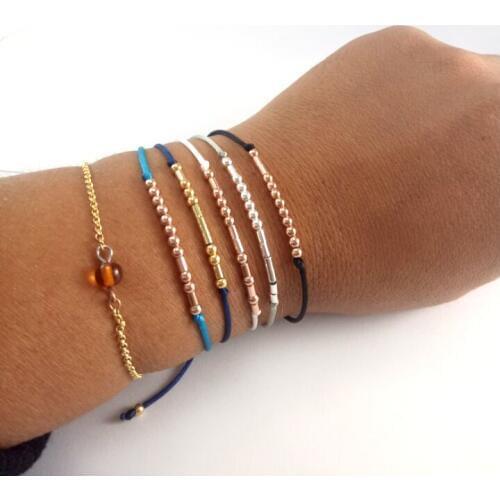Duoying Brand Morse Code Bracelet Custom Gold/Silver Color Brass Personalized Hidden Message Bracelet for Women Ebay Supplier