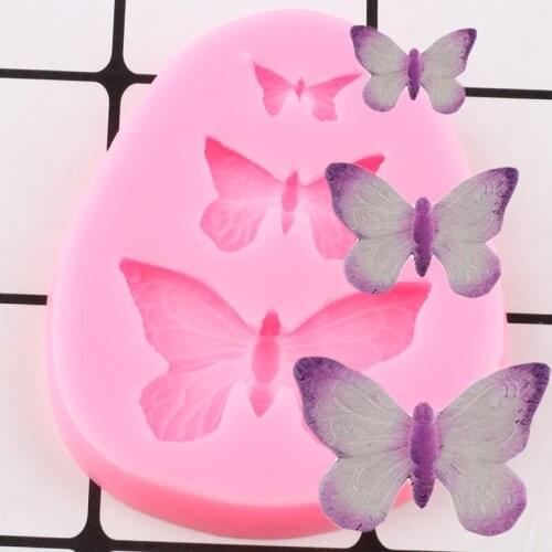 Butterfly Silicone Mold Cupcake Topper Fondant Molds Cake Decorating Tools Chocolate Gumpaste Moulds Resin Candy Clay Mould