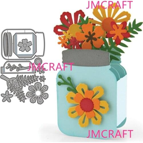 JMCRAFT 2021 New Beautiful Vases And Flowers Metal Cutting Dies DIY Scrapbook Handmade Paper Craft Metal Steel Template Dies