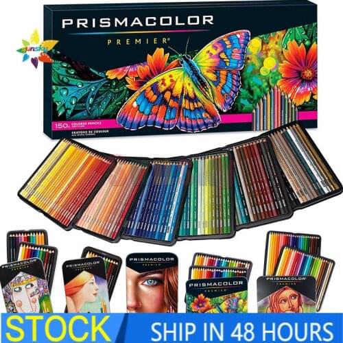 24 36 48 72 96 150 Professional prismacolor Premier Soft Colored Pencil Sanford Skin Watercolor Pencil Drawing Sketch Art Supply