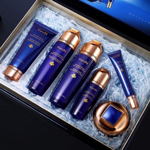 LAIKOU Orchid 5PCS Face Skin Care Sets Day Cream/ Essence/ Eye Cream/Cleanser/Toner Beauty Parlor Product Restore Tender