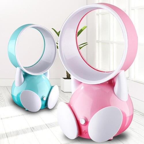 Leafless Desktop Cooling Fan Innovative Portable Mini Safe Quiet USB Leafless Fan Summer Outing Travel Activity & Gear Baby Care