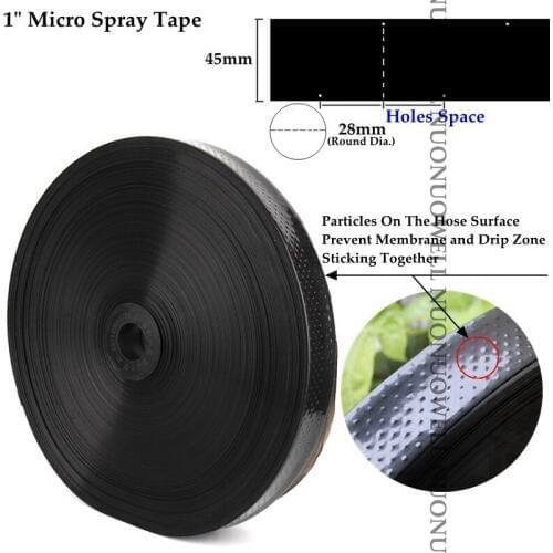 Wholesale 200m/Roll 1" Φ28mm Micro Spray Tape Special Under Membrane Film Irrigation Hose Sprinkler Greenhouse Watering Pipe