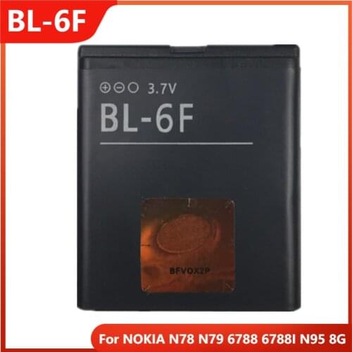 Original BL-6F Phone Battery For NOKIA N78 N79 6788 6788I N95 8G BL-6F Replacement Rechargable Batteries 1200mAh