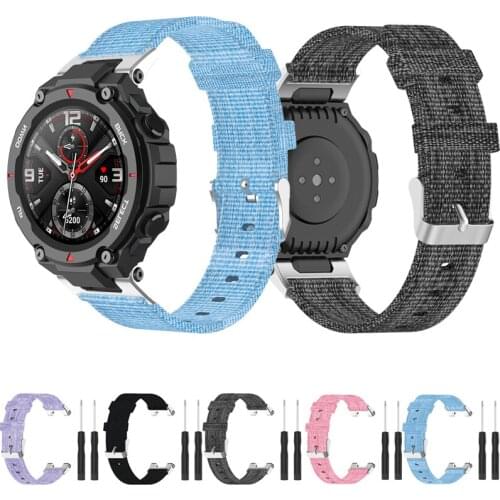 Smart Watch Wristband strap for Huami Amazfit T-Rex Replacement Nylon Canvas Sports Wrist Strap for Huami Amazfit T-Rex Pro