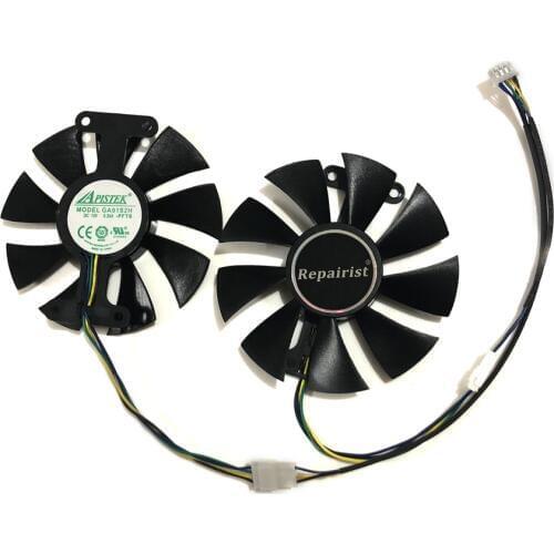 PowerColor Red Devil RX470 RX480 RX580 GPU Cooling Fan PLA09215B12H For Radeon Red Dragon AX RX 480 470 580 Video Cards Cooling