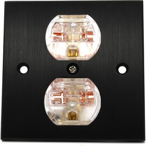 HI-End Copper US AC Power Duplex Receptacle Outlet Socket Distributor HiFi