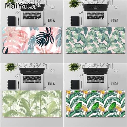 Maiya High Quality Tropical leaf pattern Rubber Mouse Durable Desktop Mousepad Rubber Computer Gaming mousepad