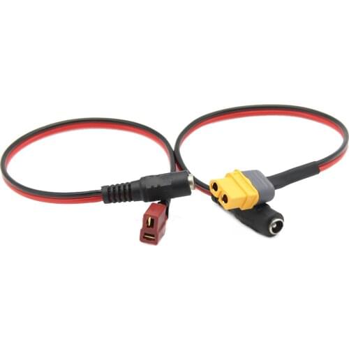 XT60 XT30 T Dean Plug to DC 5.5/2.1mm 5521 Female Adapter Charging Power Cable Fatshark Skyzone Aomway Goggles Battery charge