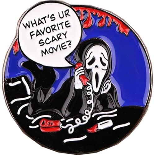 PF890 Ghost Enamel Pin Halloween Jewelry Movie Brooches Bag Lapel Pin Cartoon Holiday Badge Backpack Decoration Gift Accessories
