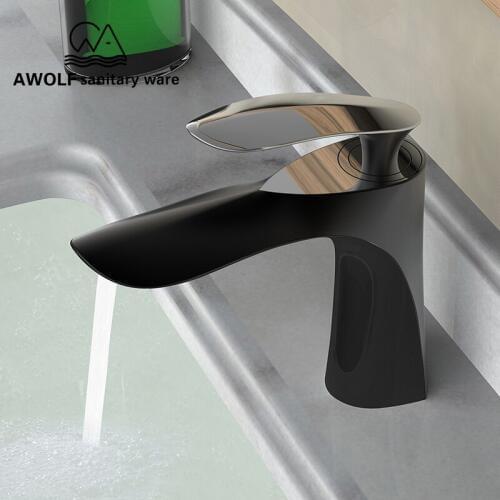 Bathroom Sink Faucet Basin Faucets Elegant Hot and Cold Water Basin Mixer Tap Toilet Sink Single Handle Single Hole Taps ML8030