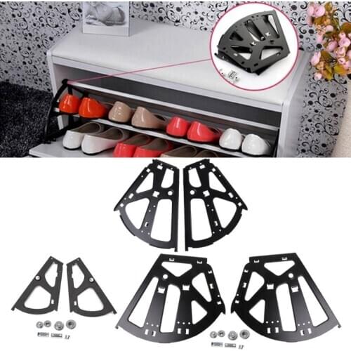 1 Pair Shoes Cabinet Hinges Flip Frame Hidden Movable Turning Rack Over Fittings