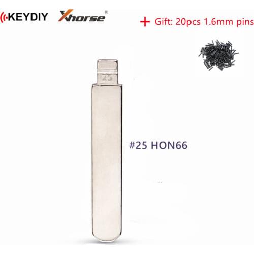 Flip NO.25 HON66 KEYDIY Key Blade Metal Uncut Blank Replacement Car Remote Folding For Honda Accord Fit Civic City BYD Key