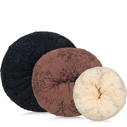 4 Size Diy Lady Simple Speediness Hair Donut Braiders Black/brown/beige Color Lace Hair Bun Maker Hair Styling Accessories