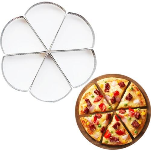 6pcs Sector Stainless Steel Mousse Cake Making Molds Practical Pizza Fruit Pie Cookie Mould DIY Pastry Dessert Decoration Mold