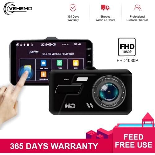 Car DVR 2 Cameras Lens 4Inch Dash Camera Dual Lens With Rearview Camera 170° Angle Video Recorder Auto Registrator Dvrs Dash Cam