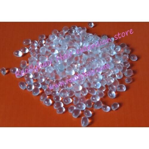 Free shipping 1kg Keratin Glue Granules Beads Grains Hair Extensions transparent white color for I tip/ U-tip hair