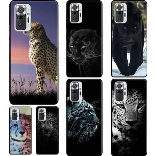 Cheetah Panther Snow Cheetah For Xiaomi Redmi Note 10 7 8 9 Pro Note 9S 8T Case For Redmi 9A 8A 7A 9 9C 9T K40 Cover