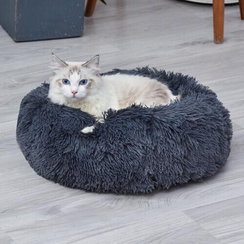 Soft Dog Bed Round Washable Plush Dog Bed Kennel House For Cats And Dogs Bed Large Labradors Mat Calming Pet Sleeping Sofa