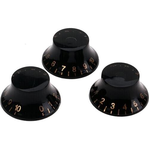 Guitar Knob Sets Kit Guitar Rotary Knobs for Electric Guitar Replacement Black Accessories