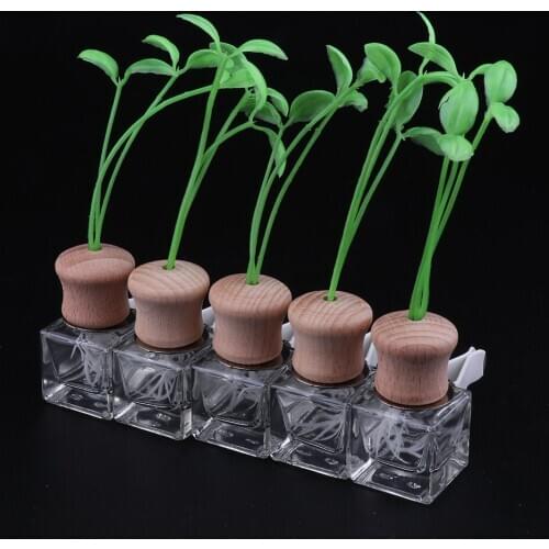 Pack of 5, Glass Fragrance Prefume Bottle Diffuser Pendant Hangings with Adjustable Rope Car Home Hanging Decor