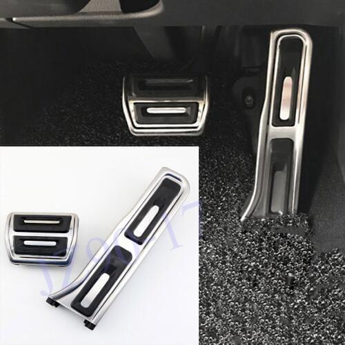 Stainless Steel Non Slip pedal Fuel Gas Brake Foot Pedal Pad Cover Set Fit For Audi Q3 2012-2018 Car Styling Accessories