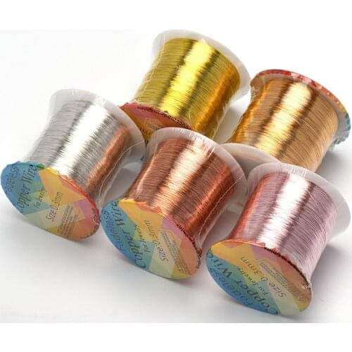 Solid Colorfast Copper Wire Tarnish-Resistant Beading Wire DIY Craft Bracelet Necklace Cord String Jewelry Making Accessories