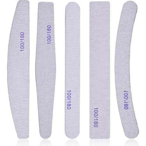 5Pcs/Set Nail File 100/180 Sanding Buffer Block DIY Nail Tips Polishing Remover Kits Manicure Pedicure Tools
