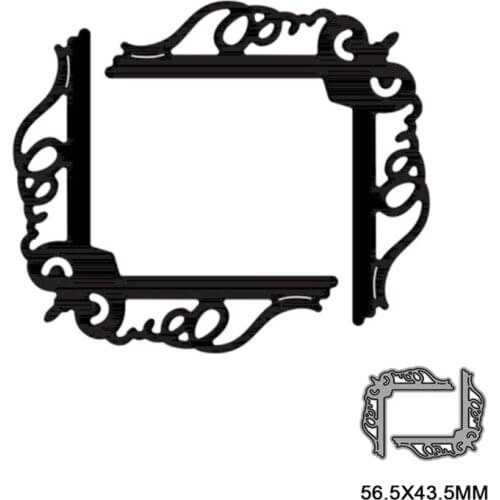 Frames Card Curves Border Metal Cutting Dies for DIY Scrapbook Cutting Die Paper Cards Embossed Decorative Craft Die Cut 2021