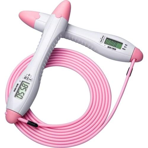 Jump Rope Digital Counting Jumping Rope Adjustable Skipping Rope With Timer Calorie Miles Mode Steel Wire With PVC Cover
