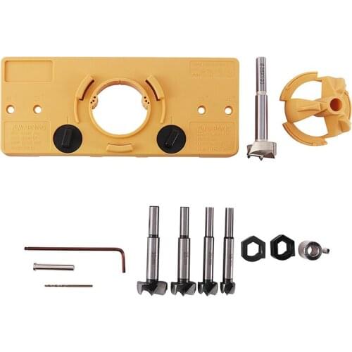 Concealed Hinge Fixture Drill Drill Carpenter Carpenter Carpenter Guide Carpenter DIY Tool Belt 5 Drill Bits