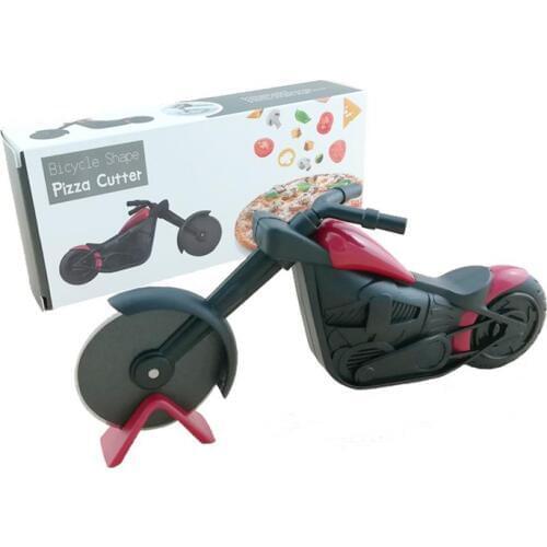 Motorcycle Bicycle Shape Pizza Cutter Creative Pizza Wheel Roller Tools Bicycle Pizza Cut Stainless Steel Pizza Cutter