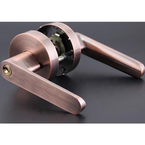 High quality single bolt lock room door handles interior lock with 3pcs keys 3 colors HM96