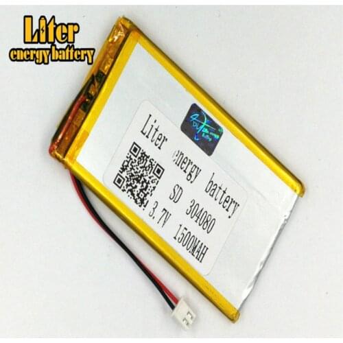 XHR-2P 2.54 1500mAh 304080 core intelligent Home Furnishing 3.7V lithium polymer battery 354080