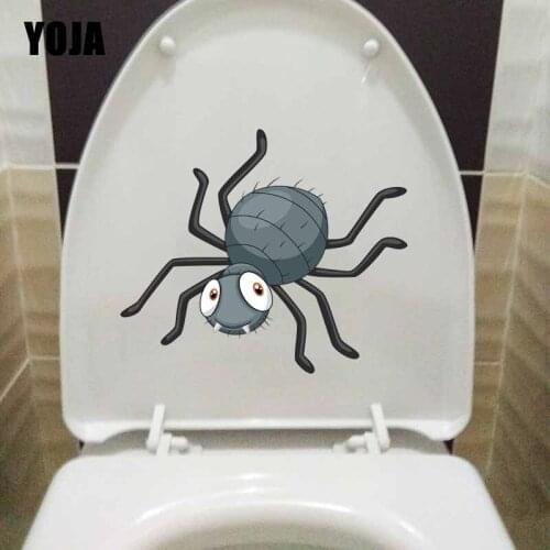 YOJA 23.6X20.1CM Personality Cartoon Spider Bedroom Home Decor Wall Sticker Toilet Decal T5-1307