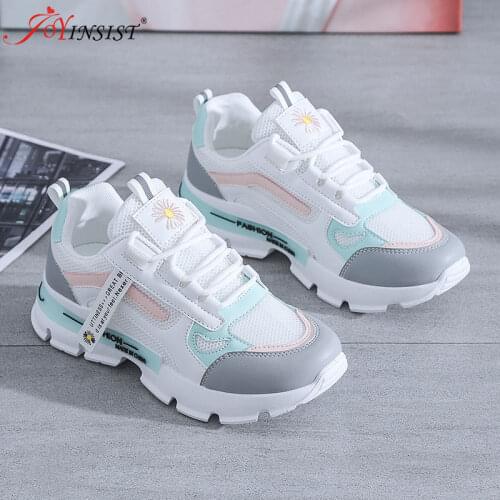 Spring Korean Platform Sneakers Women Shoes Thick Bottom Chunky Sneakers Slip on Casual Shoes Woman 2021 Breathable Mixed Colors