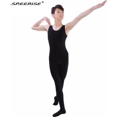 SPEERISE Man Tank Unitard With Feet Spandex Long Bodysuit Dance Wear Women Unitards Ballet Danvewear Bodysuits Costume