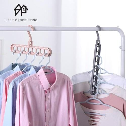 1/2PCS Magic Multi-port Support hangers for Clothes Drying Rack Multifunction Plastic Clothes rack drying hanger Storage Hangers