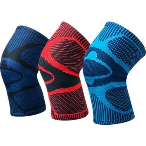 1 piece Knit knee pads Basketball fitness running Knee Support Braces Elastic leggings warmer Sports Compression Leg sleeve pads