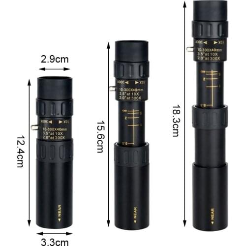 10-300x40 Hd Telescope Powerful Monocular Telescope Professional Weak Night Vision Zoom Hunting Scope Camping