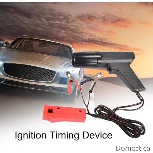 12V Car Motorcycle Engine Ignition Timing Divice High Beam Timing Strobe Light Plastic Inductive Timing Lamp Detector Tools