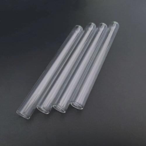 140pcs/lot 10mm*100mm Glass Test Tube HighTemperature Resistant School Laboratory Glassware Chemical Experiment Materials