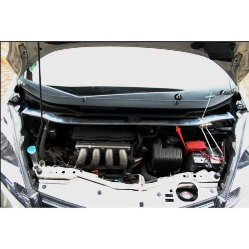 Engine Aluminum Front Strut Tower Bar FOR 2010 Honda Jazz/fit 2008-2013 GE6/GE8