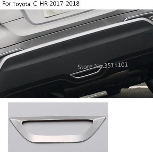 Car Frame ABS Chrome/Carbon Fibre Trim Back Tail Rear Brake Skid Light Lamp Hoods For Toyota C-HR CHR 2017 2018 2019 2020