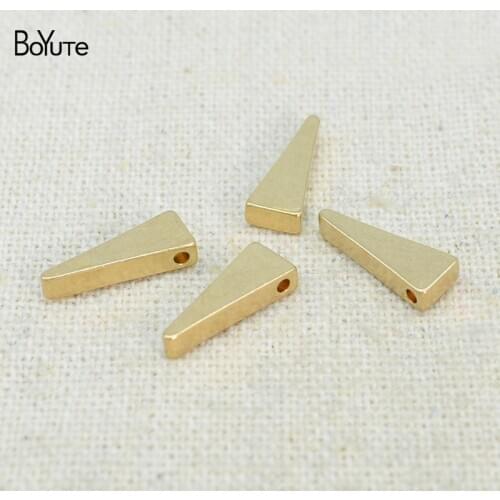 BoYuTe (100 Pieces/Lot) 5*12.5MM Metal Brass Triangle Beads Factory Supply Beads Jewelry Making Accessories