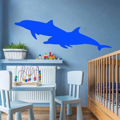 Diy Dolphin Home Decor Wall Stickers For Baby Kids Rooms Decoration Wall Art Decal Naklejki Na Sciane Adesivo De Parede