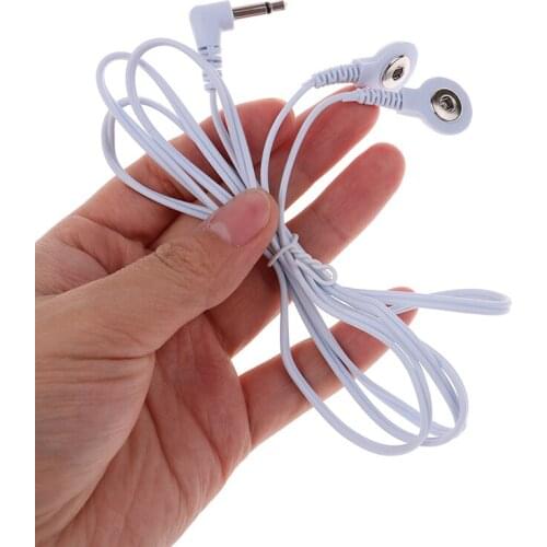 Electrode Lead Wires Jack Dc Head 3.5Mm Snap Replacement Tens Unit Cables 2-way Massager accessories