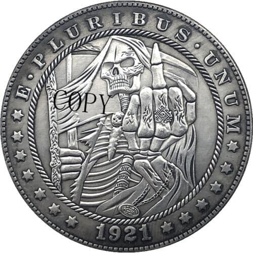 Hobo Nickel 1921-D USA Morgan Dollar COIN COPY Type 208